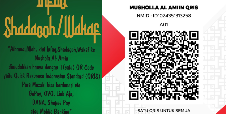 Kas Rekening Bank BNI Al Amiin Mushola